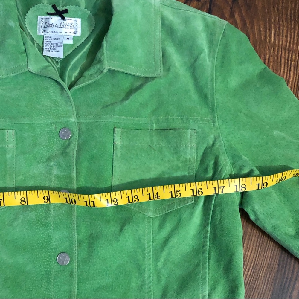 Live A Little Women’s 100% Leather Jacket Medium Vintage - Picture 5 of 7